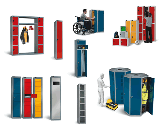 Probe Lockers Direct supplies a wide variety of lockers. Shown here are archway lockers, single compartment lockers, two person lockers, disability lockers, education lockers, garment lockers, clear door anti theft lockers and pod lockers.